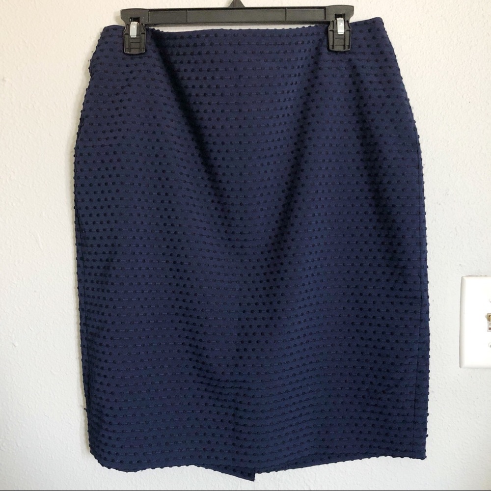 Banana Republic Textured Navy Skirt